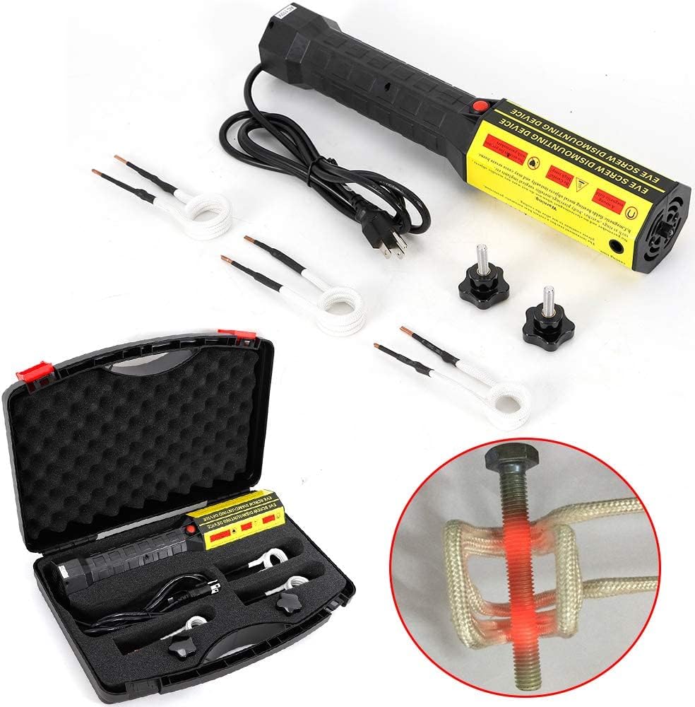 Mini Ductor Magnetic Induction Heater Kit 110V 3 Coils Bolt Heat Remover Disassembler Screw Tool Kit for Automotive Flameless Heat Repair Tool