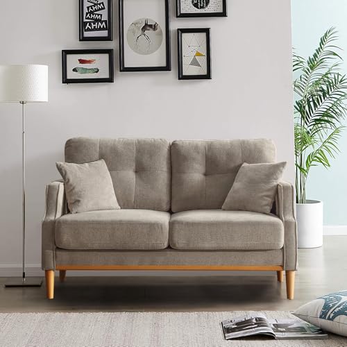 SoarFlash 56.7” Loveseat Sofa Couch for Living Room, Small Apartment Sofa for Small Spaces, Multifunctional Rechargeable Sofa, Multi-Person Fashion Sofa, Blue