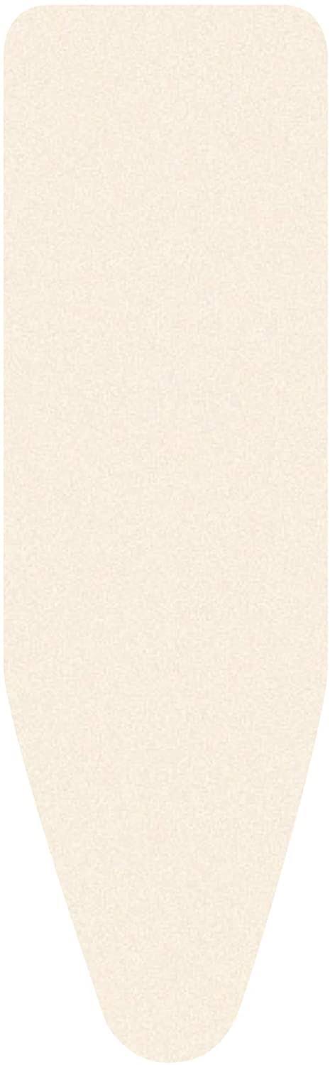 Brabantia Size B (124 x 38cm) Replacement Ironing Board Cover with Thick 8mm Padding (Ecru) Easy-Fit, 100% Cotton