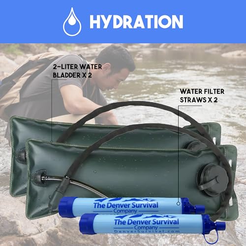 Luxury 72 Hour Survival Backpack with Supplies - Ultimate Bug Out Bag Backpack - Go Bag Emergency Backpack w/Complete Tactical Survival Kit - Bug Out Bag Survival Kit