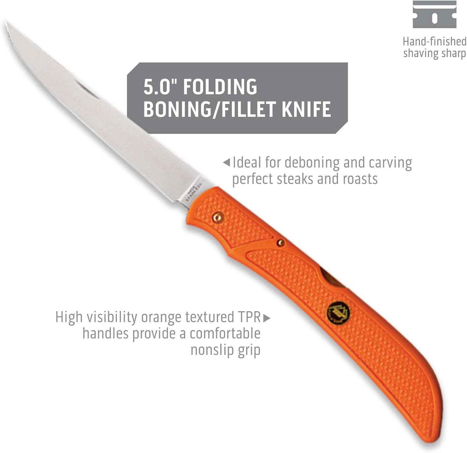 Outdoor Edge Outfitter, 9-Piece Field to Freezer Hunting & Game Processing Knife Set with Caping Knife, Gut-Hook Skinner, Boning/Fillet Knife, Sharpener, Axe, Wood/Bone Saw, Spreader, Gloves