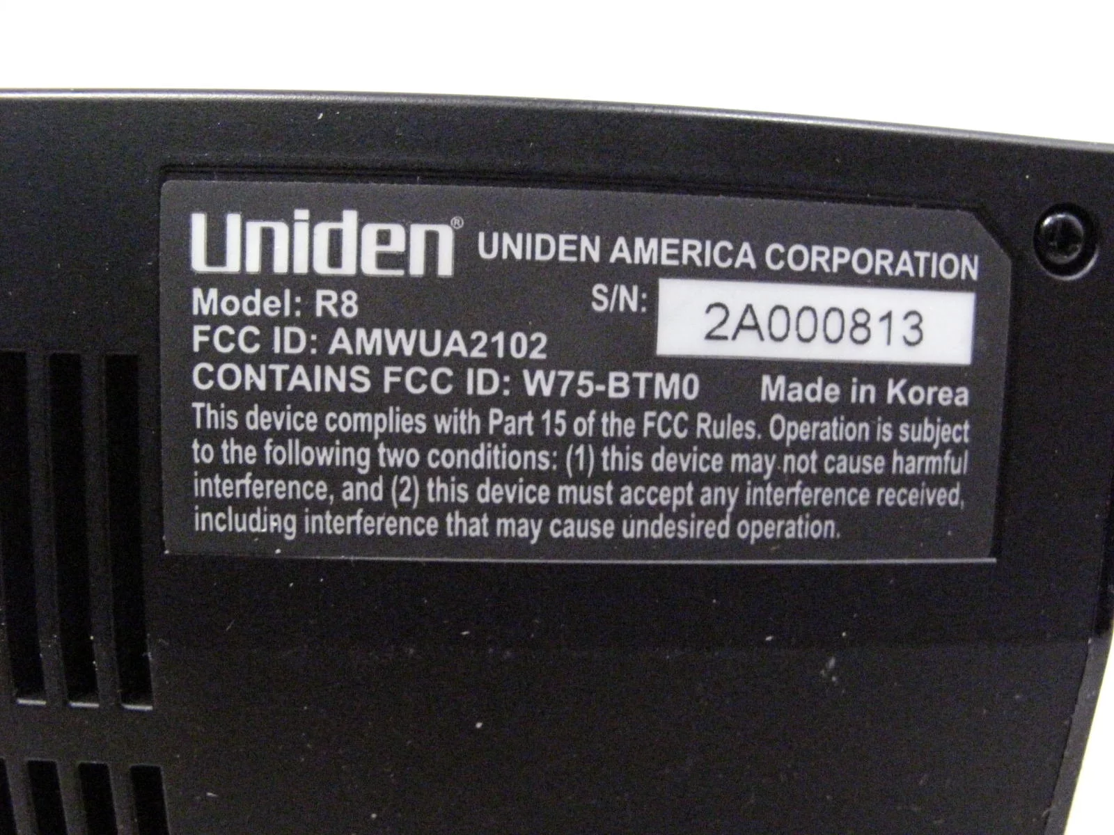 Restored Uniden R8 Radar/Laser Detector Long Range with Built-In GPS, Directional Arrows [Refurbished]