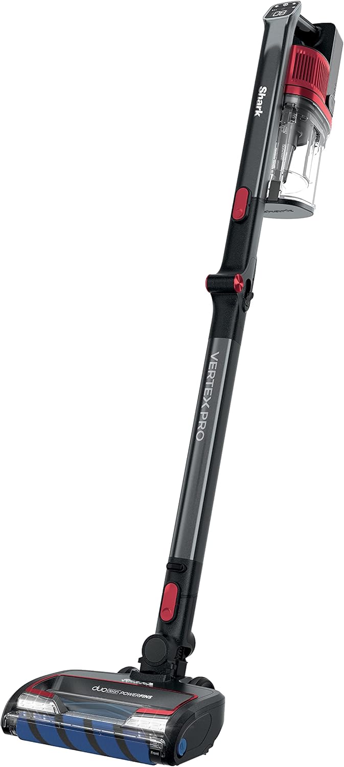 Shark IZ462H Vertex Ultra Lightweight Cordless Stick Vacuum with DuoClean PowerFins, Crevice, Pet Multi-Tool, Anti-Allergen, Brush, Removable Handheld, Flex, 60 min Runtime, Blue