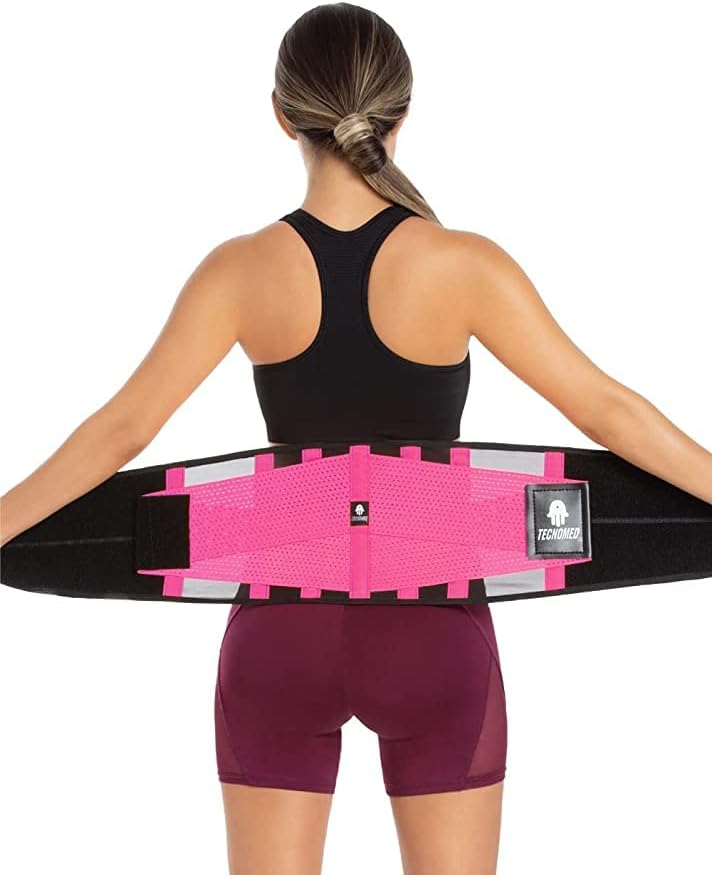 TECNOMED Lumbar Support Belt Back Brace for Lower Back Pain, Herniated Disc, Sciatica, Scoliosis and More! &ndash; Breathable Mesh Design