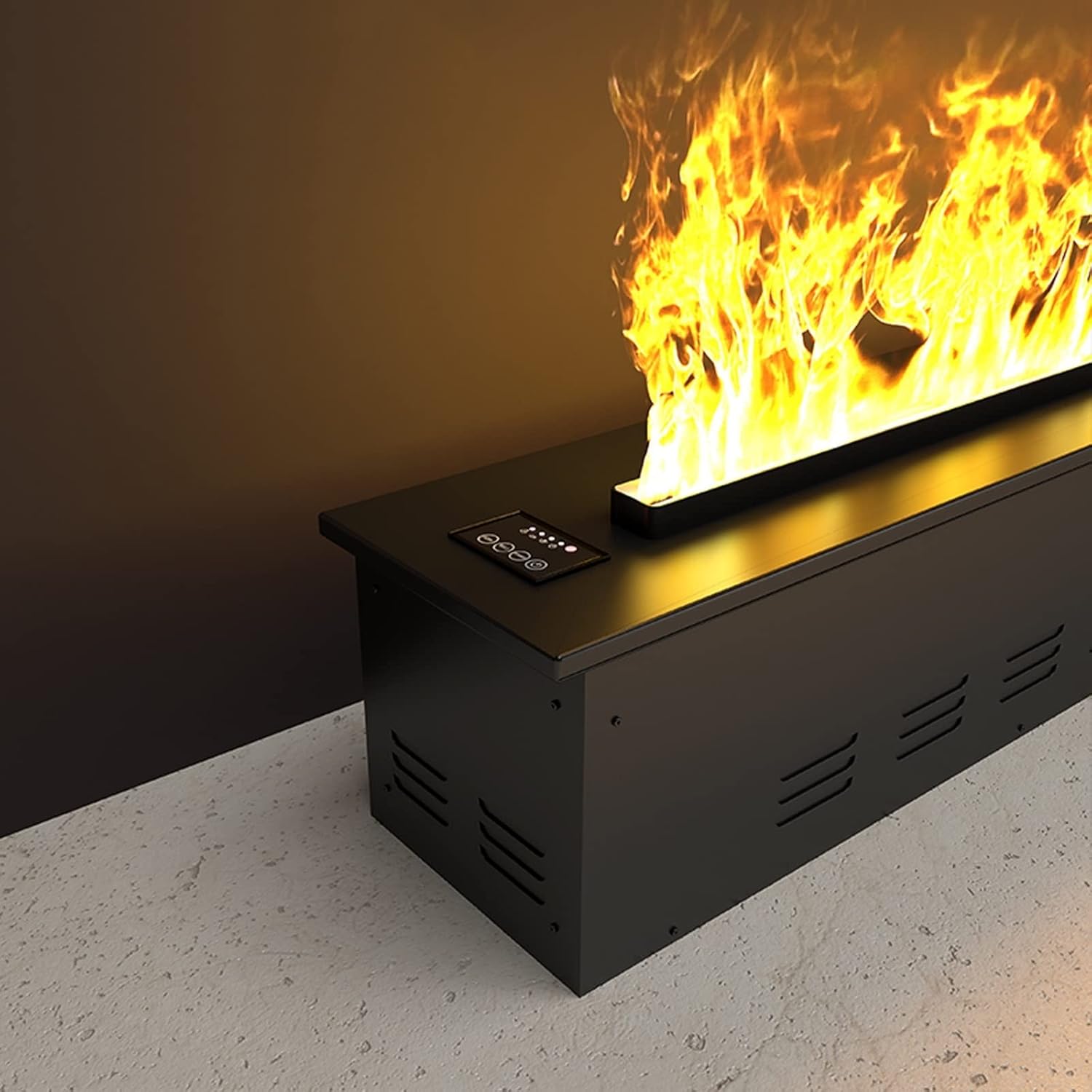 Electronic Fireplace Water Vapor Fireplace 3D Simulation Flame Home Office Decoration Fireplace Adjustable Flame Effect and One-Key Add Water Function