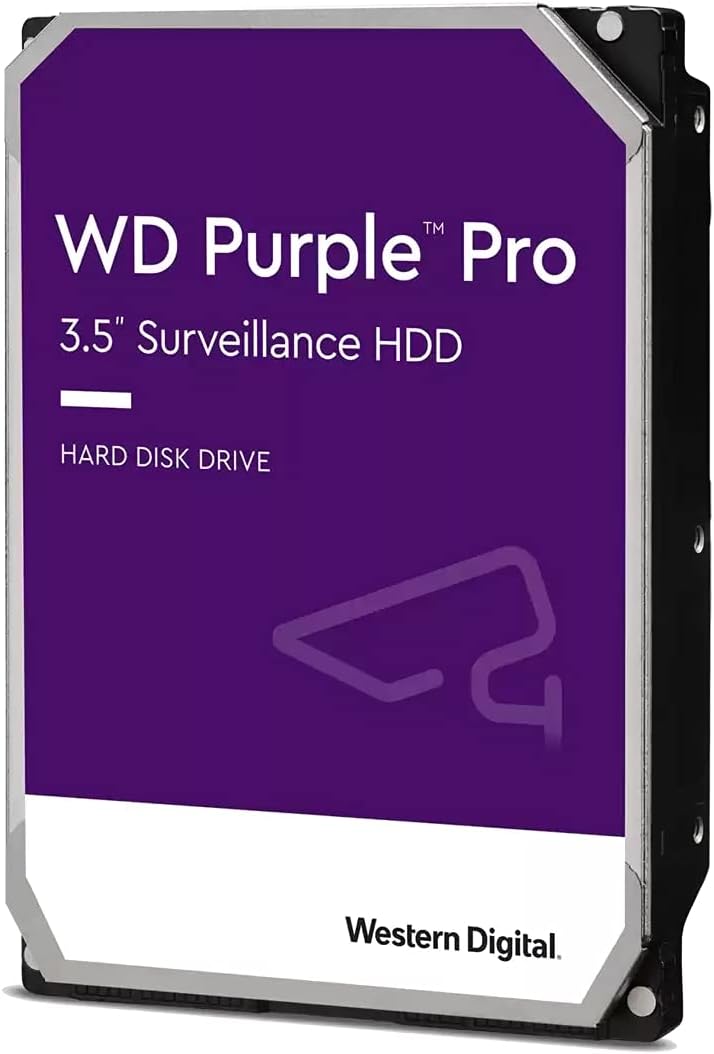 Western Digital 10TB WD Purple Pro Surveillance Internal Hard Drive HDD - 7200 RPM, SATA 6 Gb/s, 256 MB Cache, 3.5 - WD101PURP