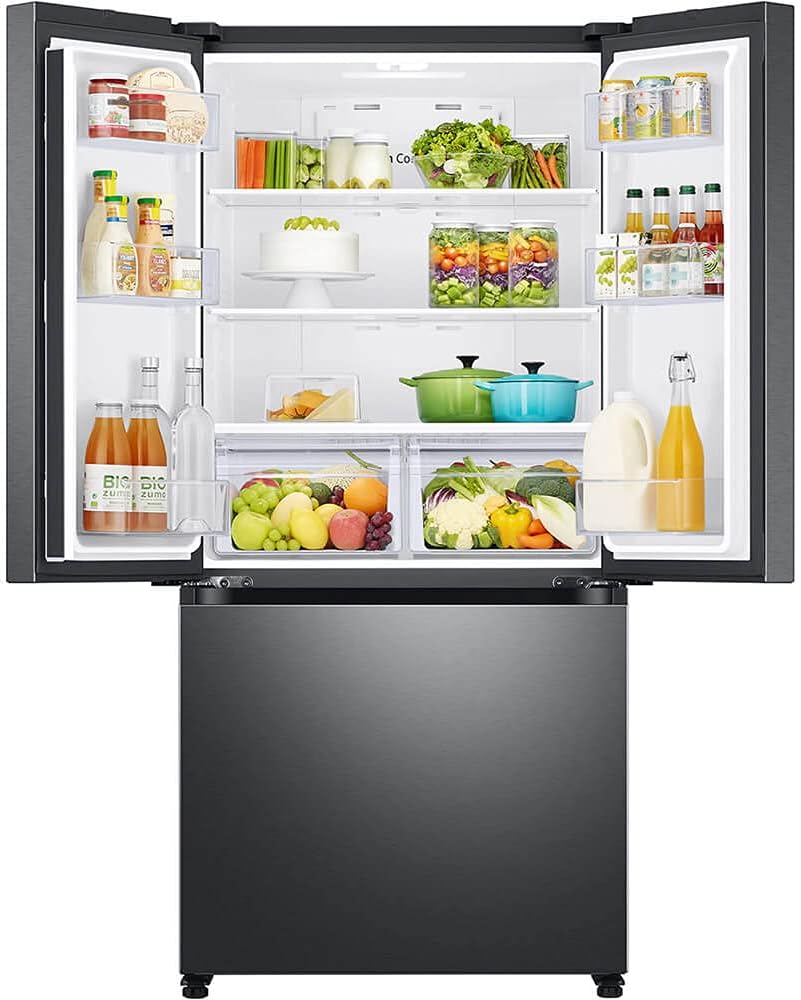 SAMSUNG RF18A5101SG 18 Cu. Ft. Smart Counter Depth French Door Refrigerator - Black Stainless