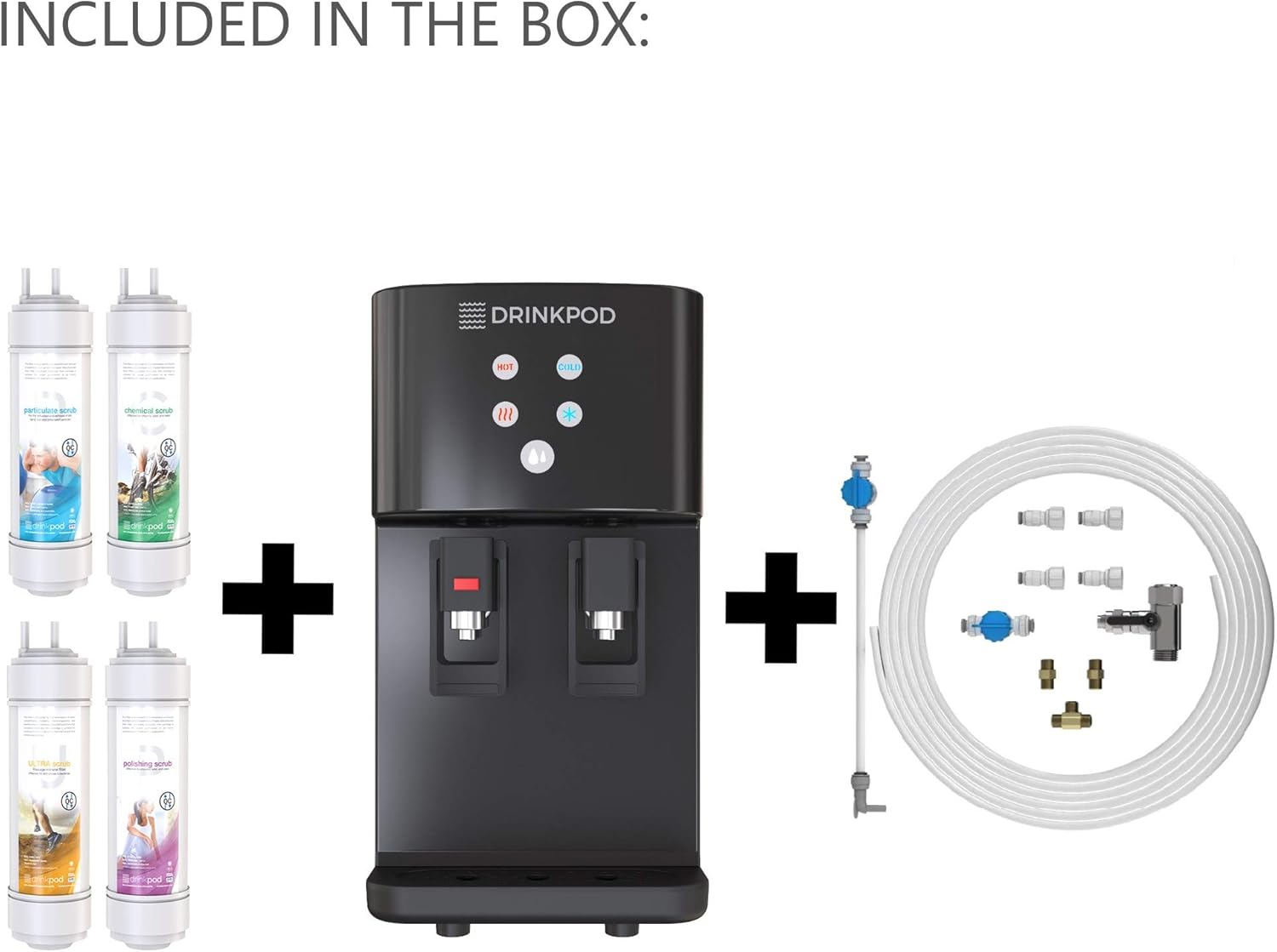 Bottleless Water Cooler Countertop Water Dispenser Hot & Cold Modes For Offices and Homes