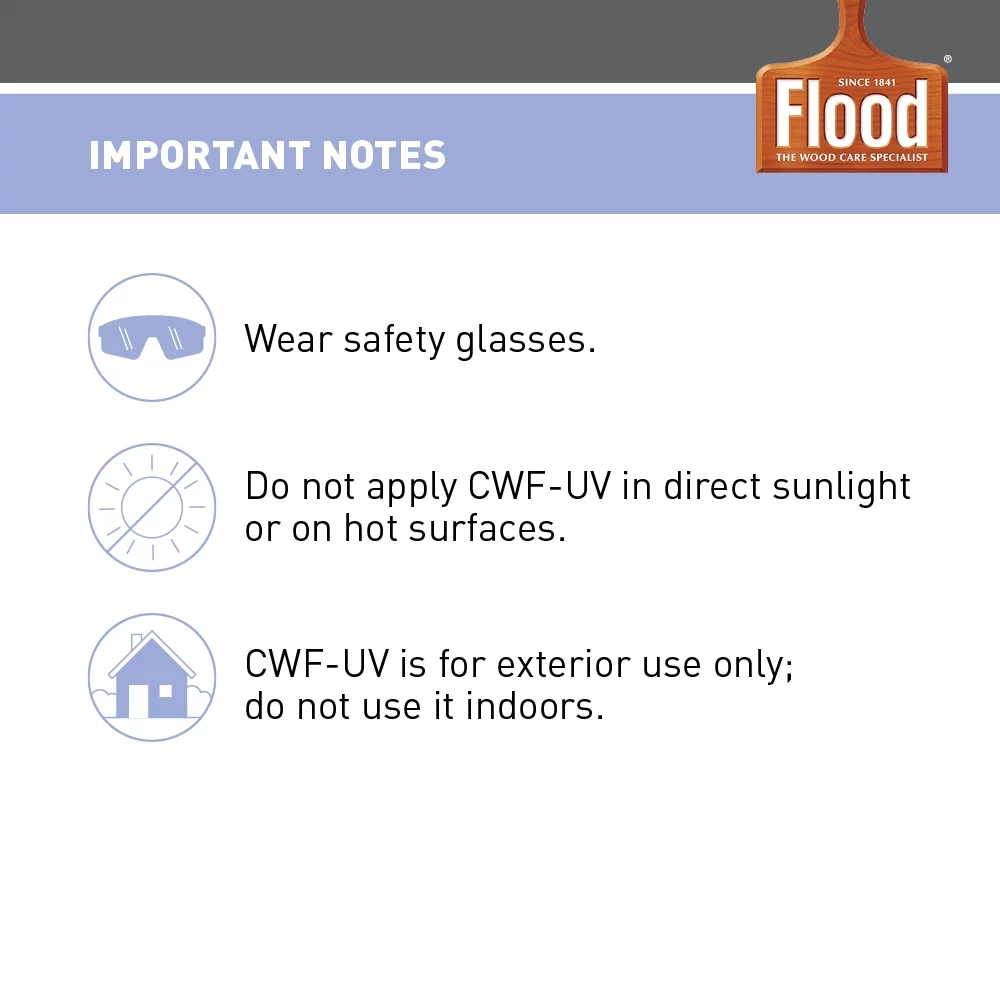 Flood CWF-UV Wood Stain, Transparent Natural Finish, 5 Gallon