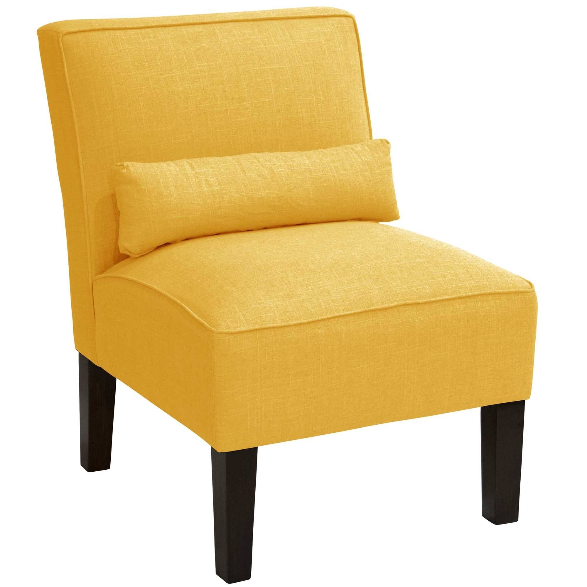 Skyline Furniture Armless Chair in Linen Navy