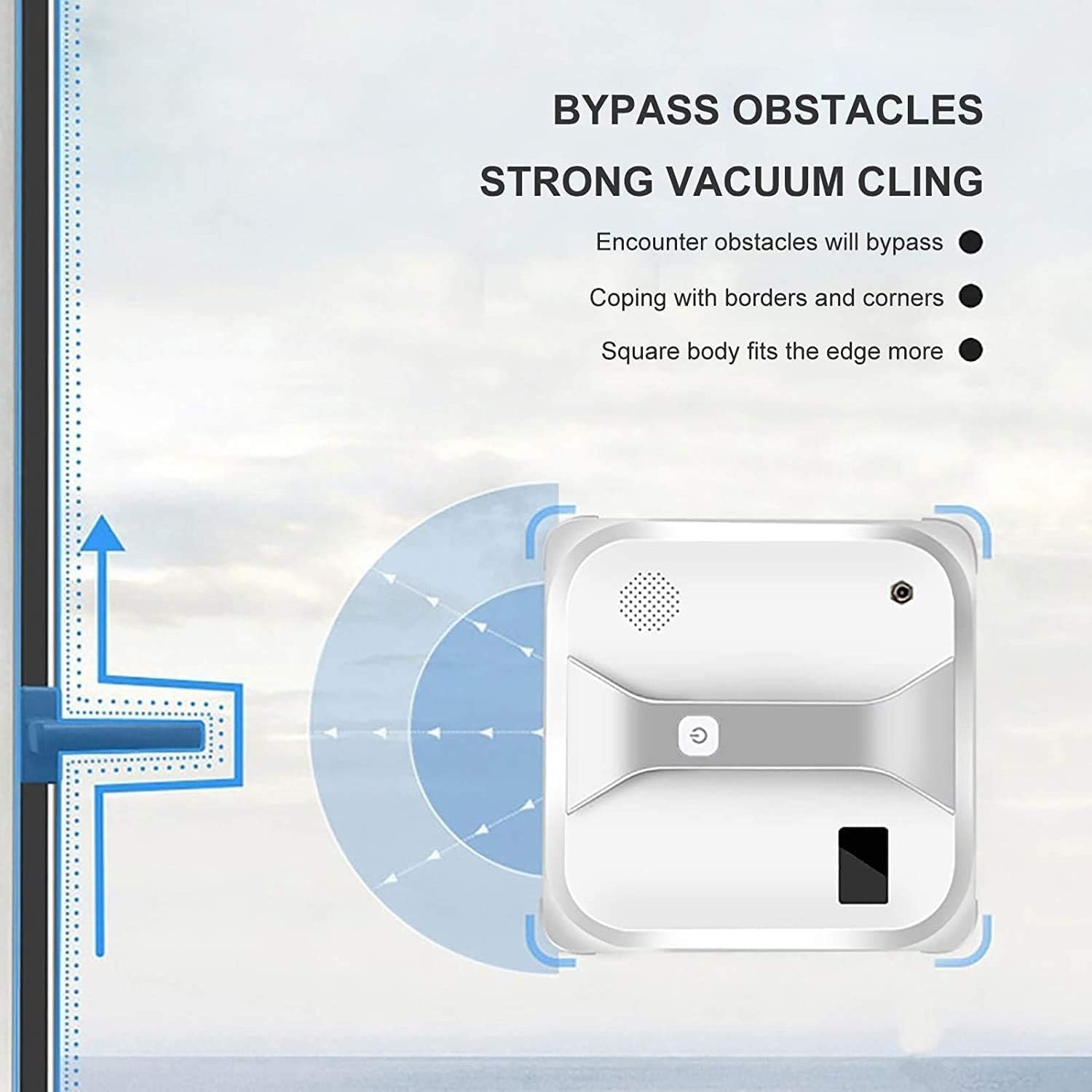 Window Cleaner Robot, Automatic Window Cleaning Robot, Remote Control,Window Washer Robot with 2500pa Strong Suction, 20240516