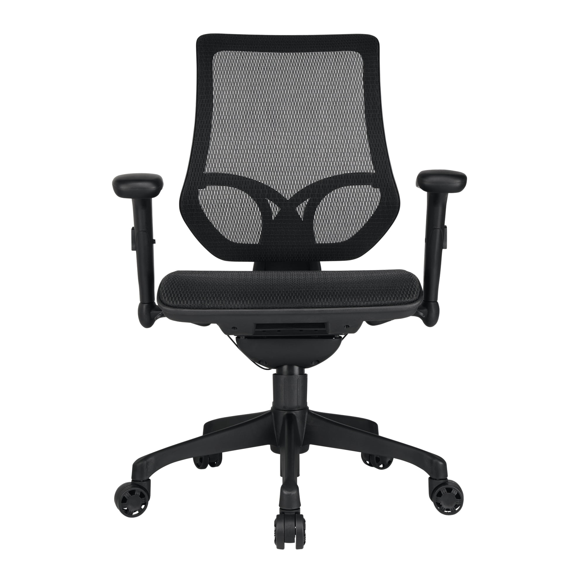 WorkPro® 1000 Series Ergonomic Mesh/Mesh Mid-Back Task Chair, Black/Black, BIFMA Compliant