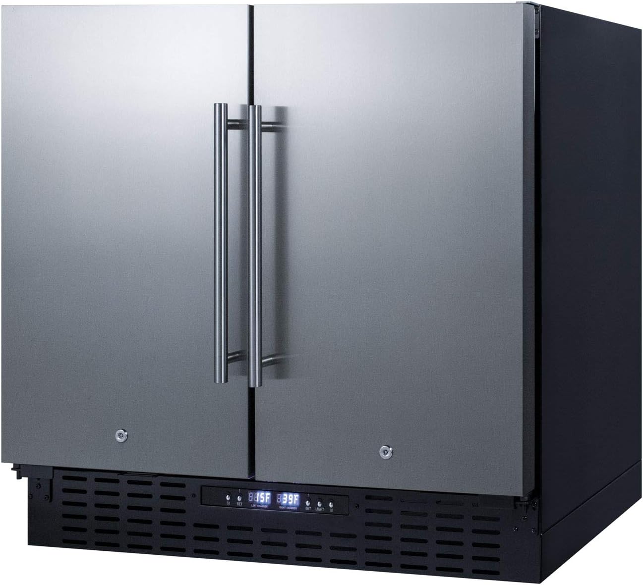 Summit FFRF36 36" Side by Side Refrigerator-Freezer in Stainless Steel