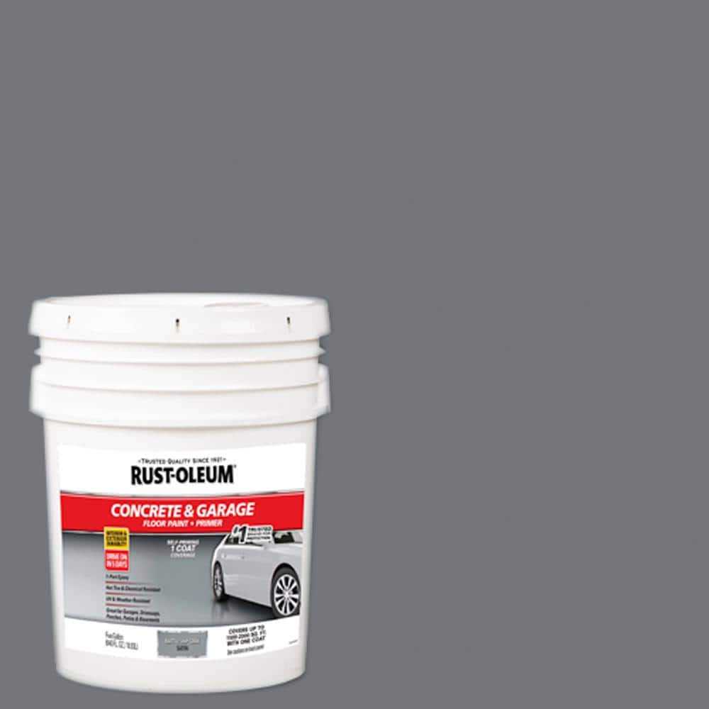 Rust-Oleum 5 gal Gray Satin 1-Part Epoxy Concrete Floor Interior/Exterior Paint - Shop Hardware Tools Online Store