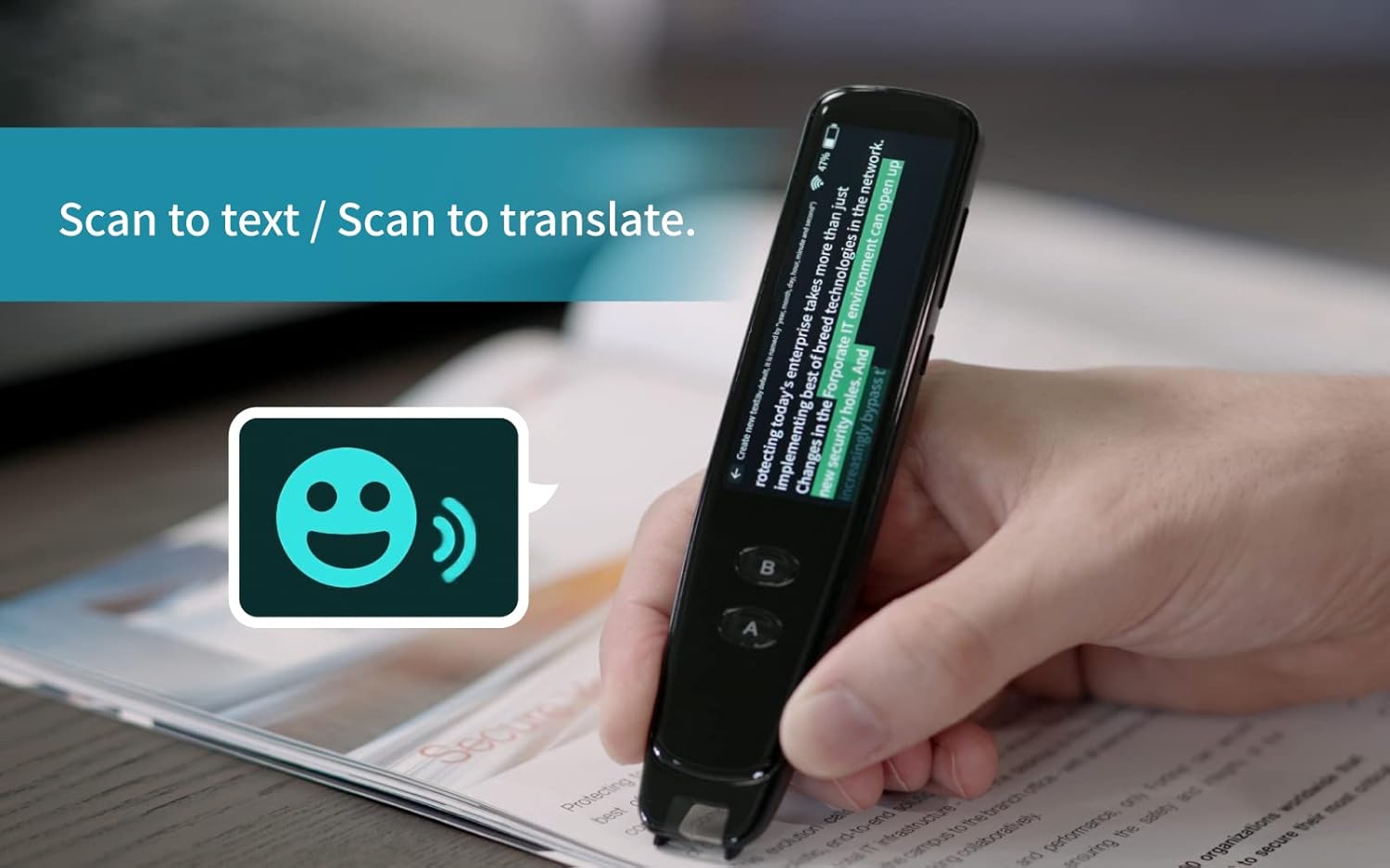 WorldPenScan Go| Pen Scanner| Wireless Standalone| LCD Touchscreen| Digital Highlighter| OCR Reading Pen| Multilingual Translator| Voice Recorder| Speech & Scan to Text| Speech & Scan to Translate Pack of 2