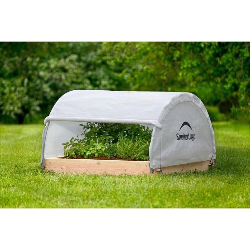 4x4x2 ft. Round Raised Bed Greenhouse with Fully Closable Cover