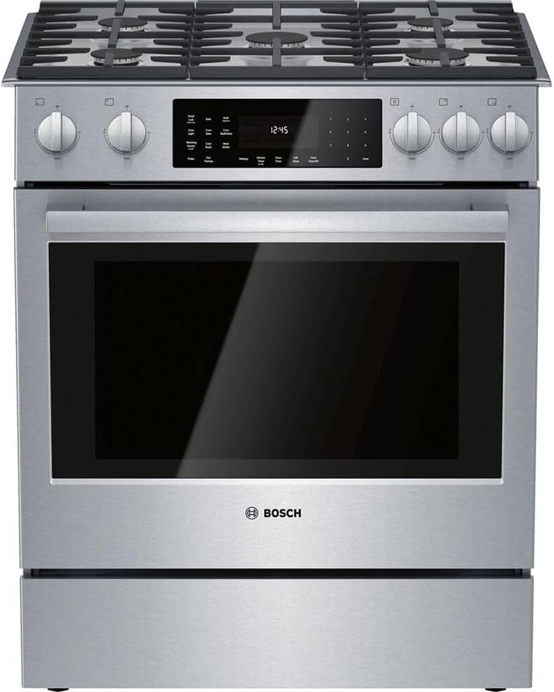 Bosch HDI8056U 800 Series 30 Inch Slide-in Dual Fuel Range