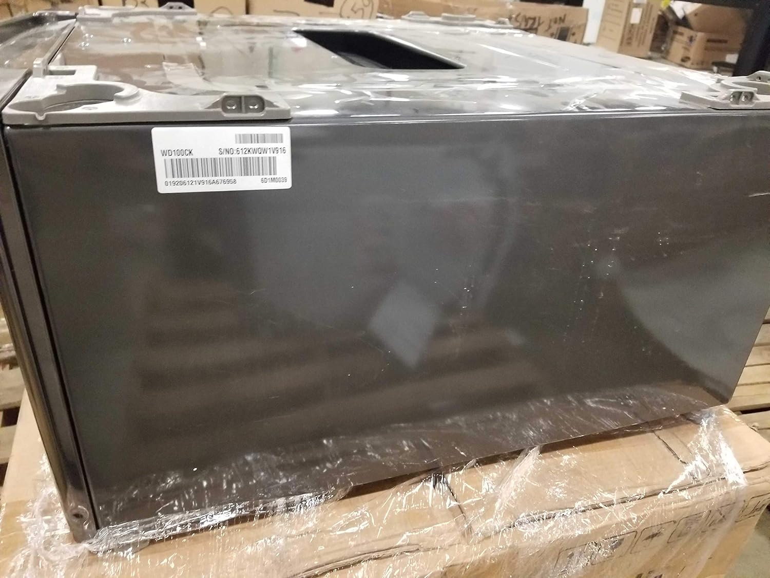 LG 1.0 Cu. Ft. Black Stainless Steel SideKick Pedestal Washer