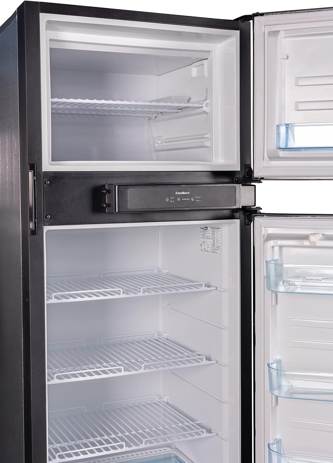 12V/DC Refrigerator Freezer 10cf Stainless for RV BOAT OFF-GRID 2 Doors