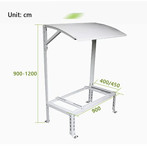 Mini Split Ground Mounting Bracket with AC Rain Cover for Outdoor AC Unit - Air Conditioner External Unit Floor Bracket, Air Handler Stand Heat Pump Base Stand Shelf