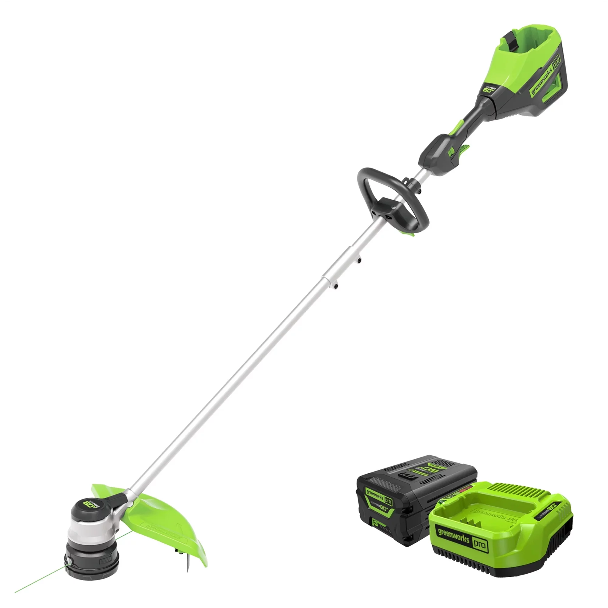 Greenworks 60V 16" Cordless Brushless String Trimmer/Edger with 2.5Ah Battery & Charger