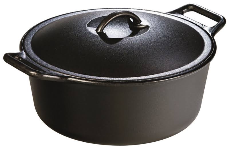 Lodge Pro-Logic Seasoned Cast Iron Dutch Oven - 7 Quart Cast Iron Camping