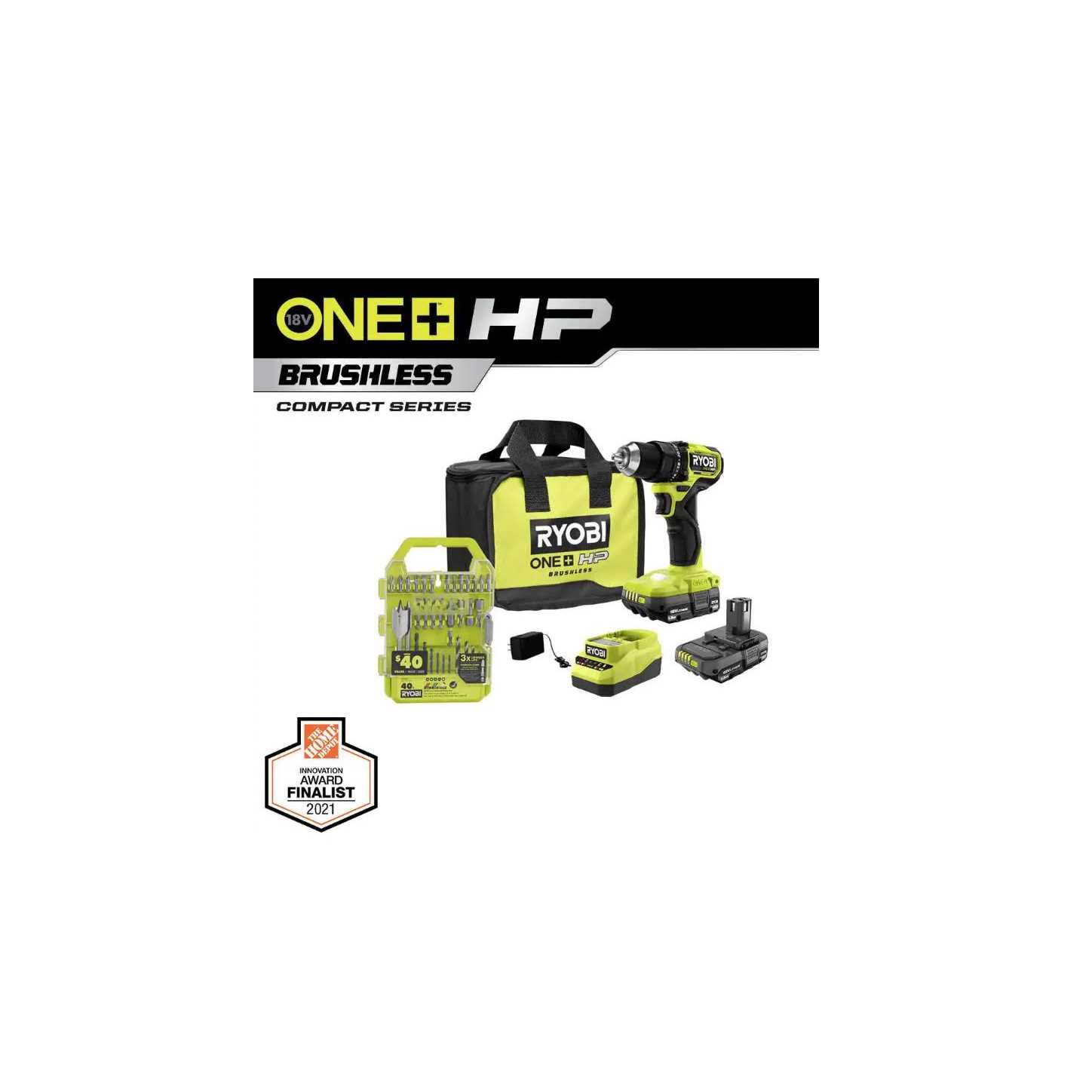 RYOBI ONE+ HP 18V Brushless Cordless Compact 1/2 in. Drill/Driver Kit with 1.5 Ah Batteries - Shop Hardware Tools Online Store