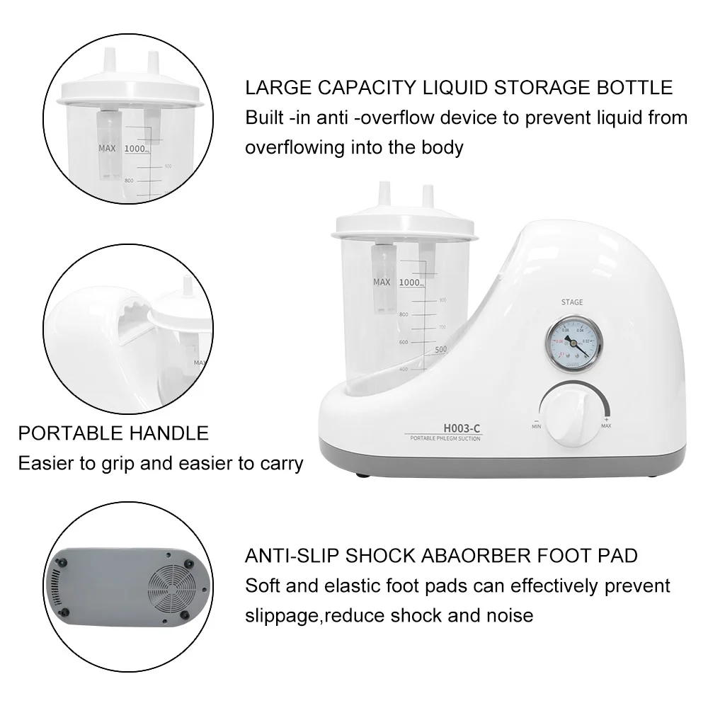Vinmax Portable Oil Free Vacuum Machine Phlegm Suction Unit Device