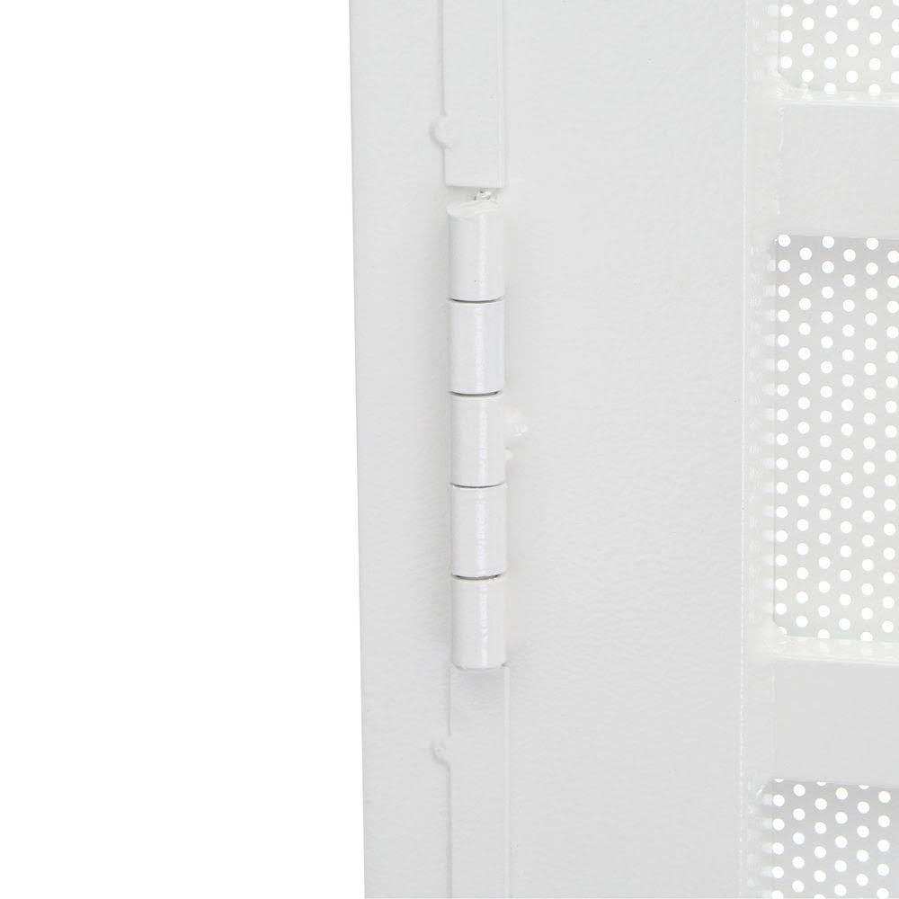 Titan 36 in. x 80 in. ArcadaMAX White Surface Mount Outswing Steel Security Door with Perforated Metal Screen, IDR06400364001