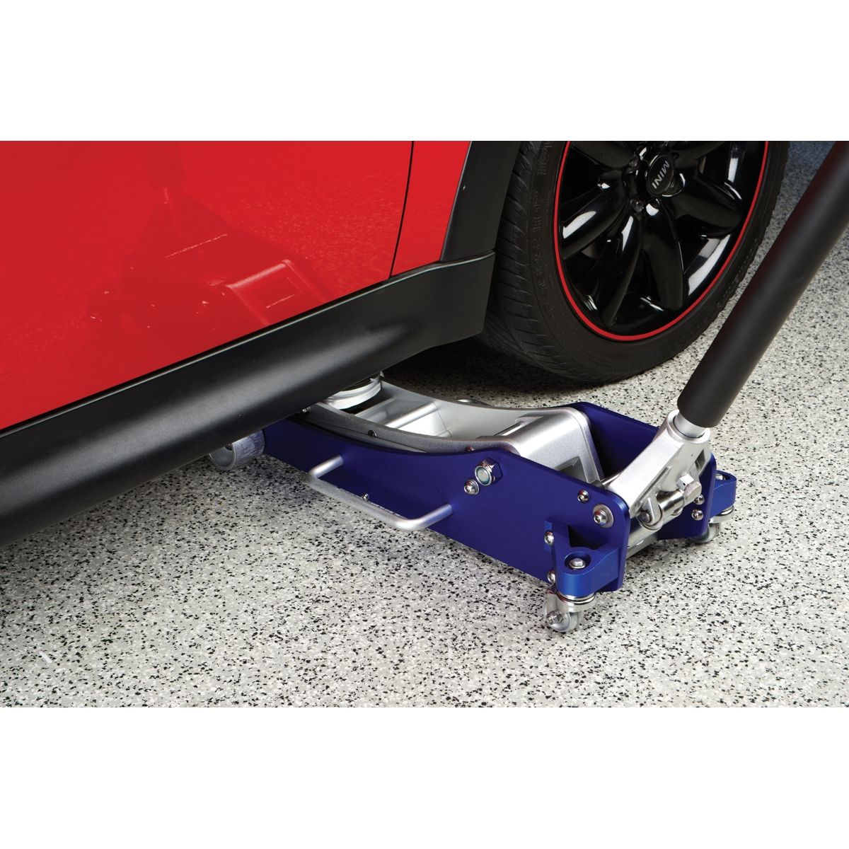 PITTSBURGH 2.5 Ton Low-Profile Aluminum Racing Floor Jack with RAPID PUMP