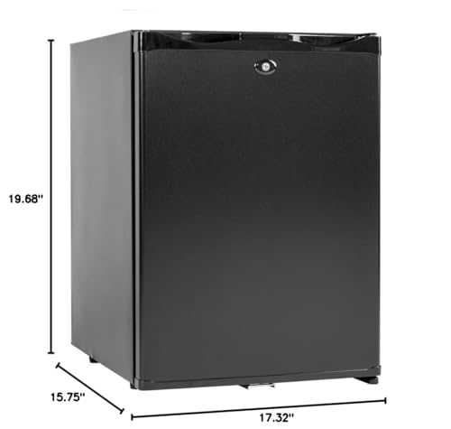 Smad 12 Volt Refrigerator Mini Fridge with Lock Compact Refrigerator for Bedroom Dorm Office No Noise