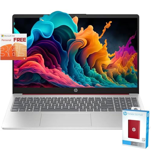 HP Flagship 15.6 HD Laptop, Intel Quad-Core Pentium N200 (Beat i5-8250U) with 500GB External SSD, WiFi, Fast Charge, HDMI, 1 Year Microsoft Office 365, Win 11