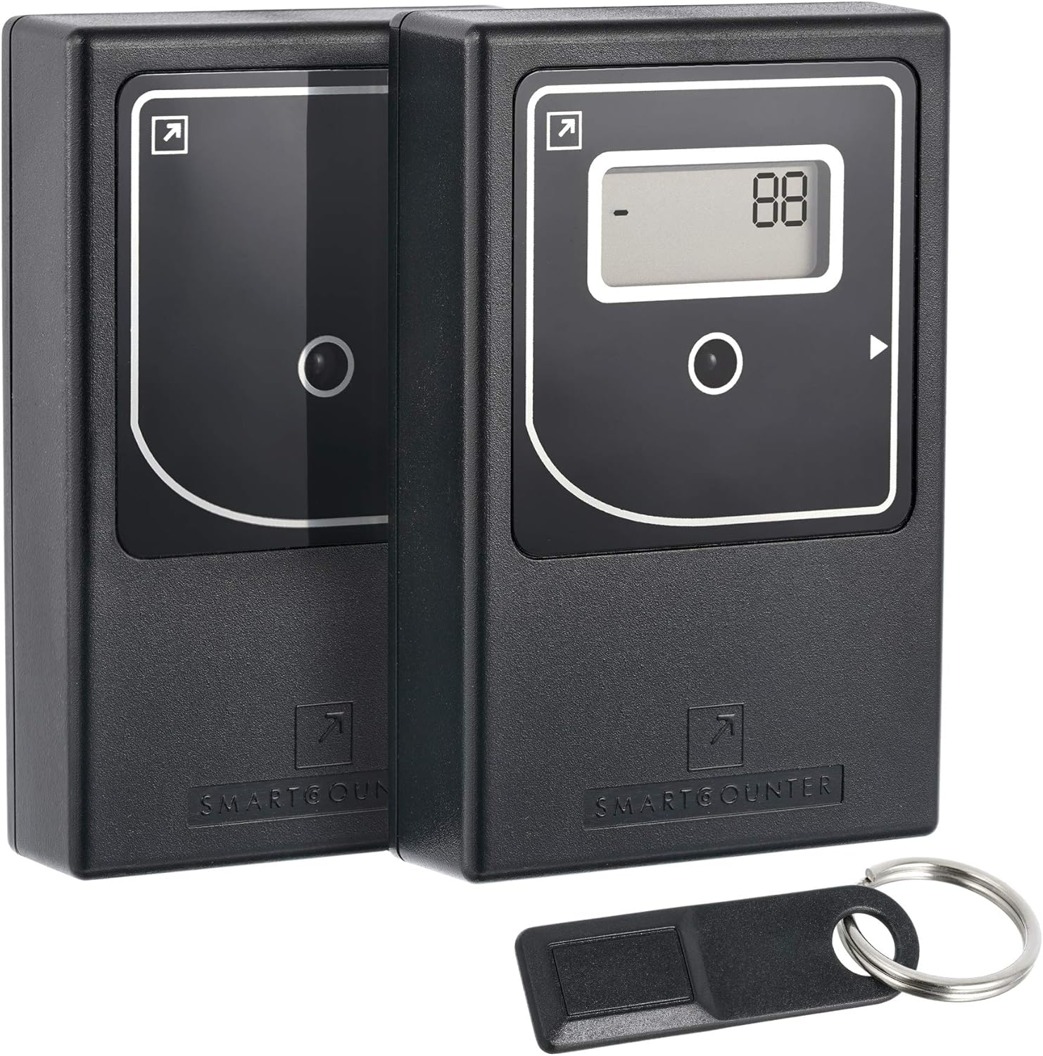Smart Counter IR+ (B) Infrared Wireless People Counter | Door Counter Protected from Unauthorized Reset | Traffic Counter Automatically Counts and displays Data on a Display | Visitor Retail Counter|