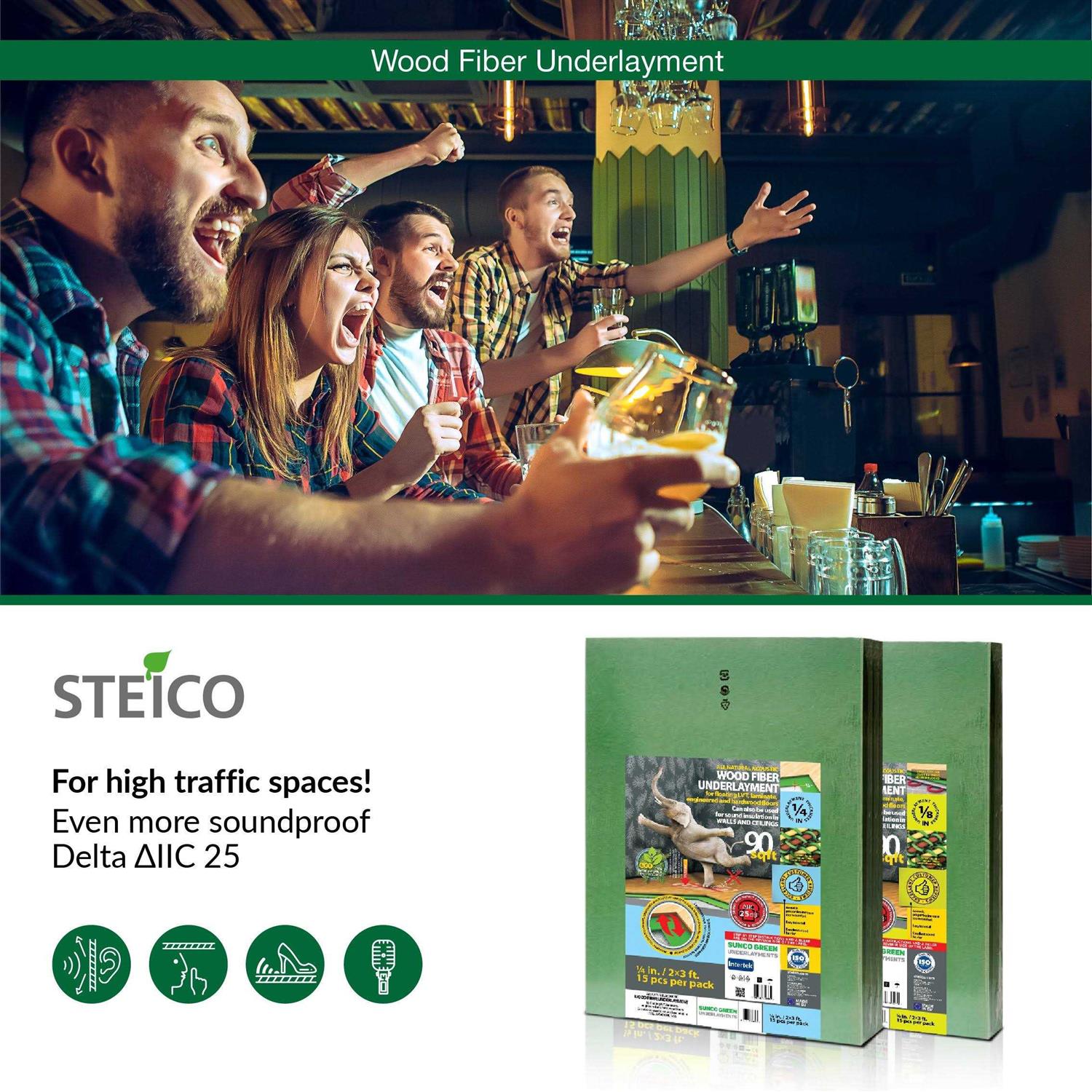 STEICO 180 sq.ft. 2 ft. x 3 ft x 1/8 in. Wood Fiber Underlayment - Shop Hardware Tools Online Store