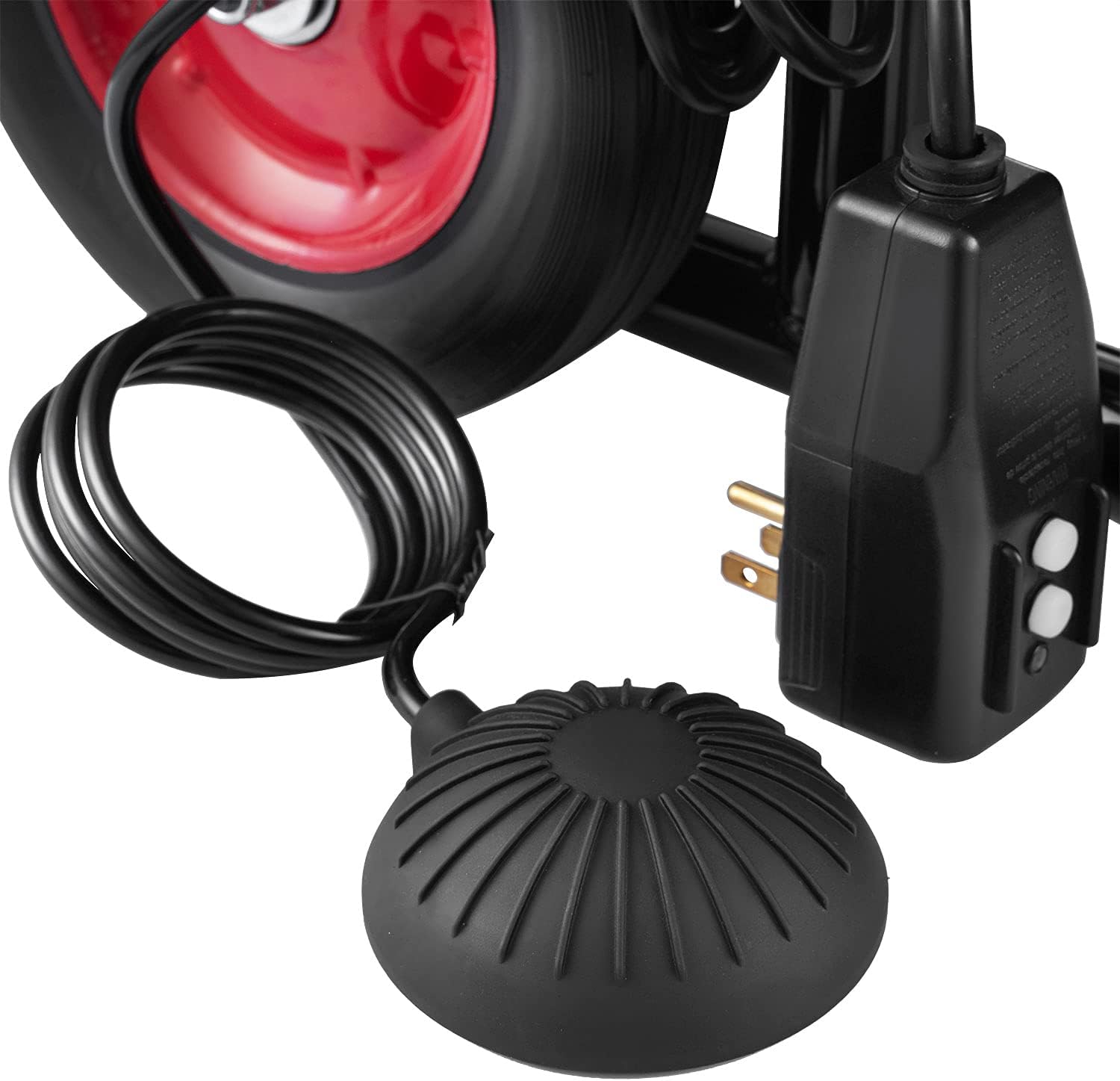 SmarketBuy Drain Cleaning Machine 100Ft 3/8Inch Cable 370W Portable Electric Sewer Snake Drain Auger Cleaner with 8 Cutter Foot Switch Drain Cleaner Machine