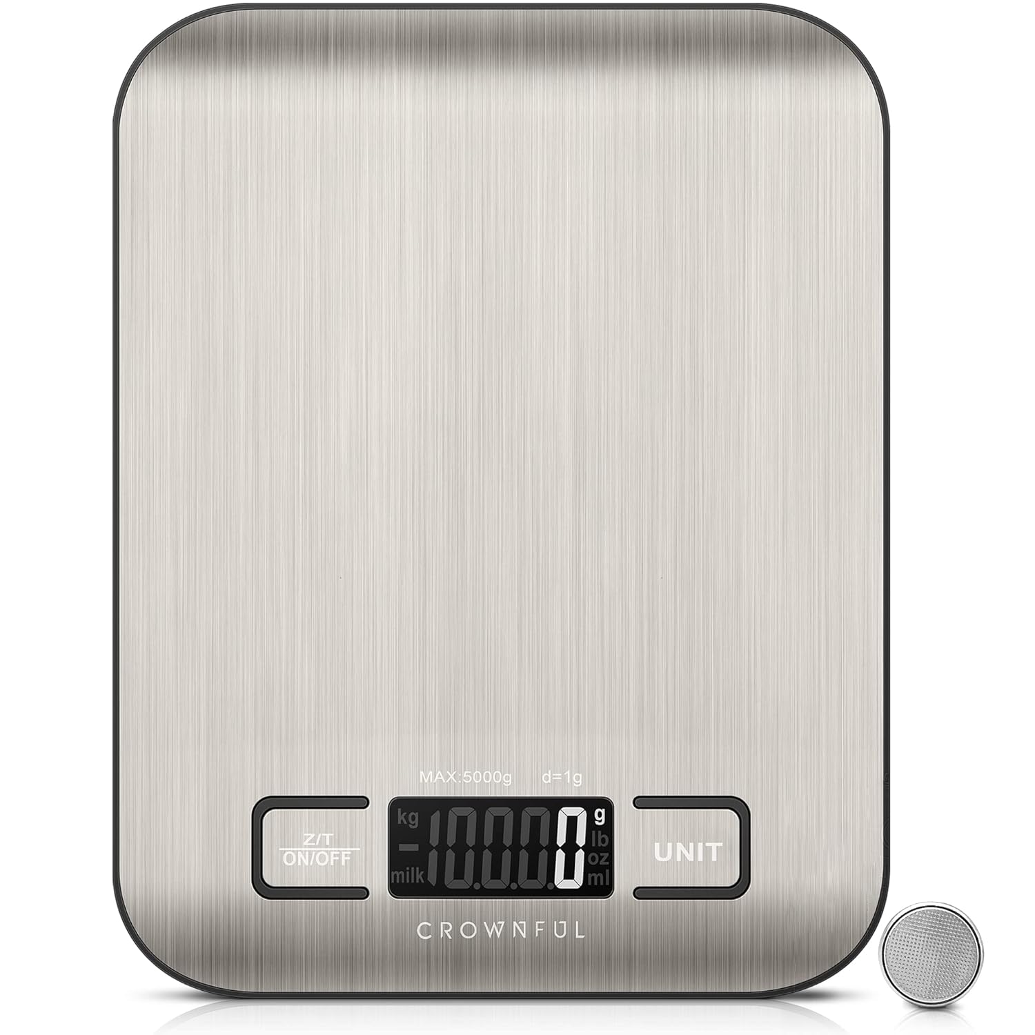 CROWNFUL Ice Makers Countertop, Portable Small Ice Machine with Self-Cleaning & CROWNFUL Food Scale