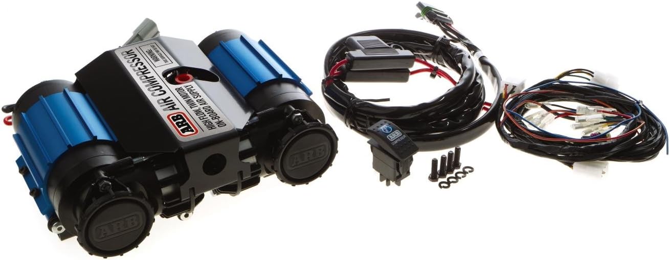 ARB Inflation Kit Air Compressor and Orange Air Hose Pump Up Kit with Quick Fitting Bundle On Board System, CKMA12 and 171302 Part Numbers in a New Air Systems Printed Box (Compressor & Inflation Kit)