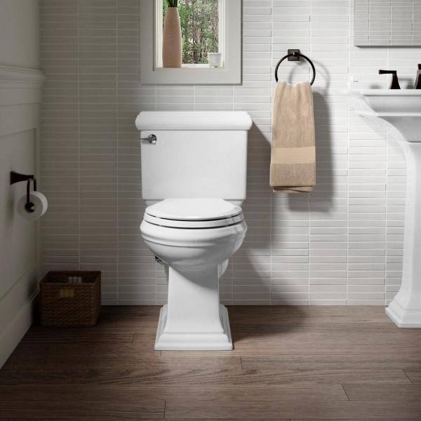 Kohler K-3816-0 Memoirs Comfort Height Two-Piece Elongated 1.28 GPF Toilet with Classic
