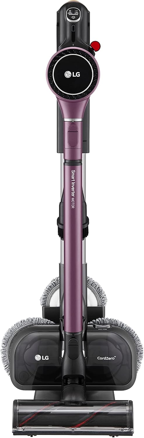 LG CordZero Cordless Stick Vacuum Cleaner, Hard Floor, Carpet, Wet Mop, Car, Powerful Suction, High-Capacity Dust Bin, Extra Battery, Up to 120 Min, Lightweight, A929KVM