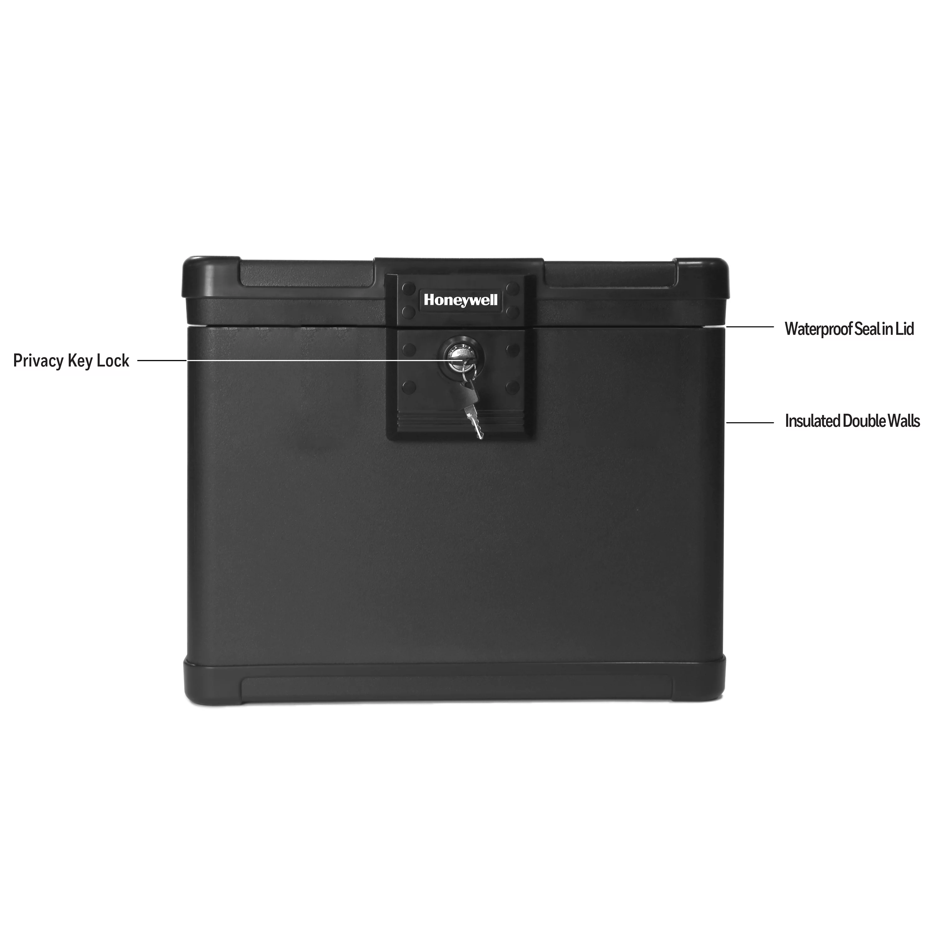 Honeywell Safes, Waterproof 30 Minute ETL Fire Letter Size File Key Locked Chest Safe, 1506