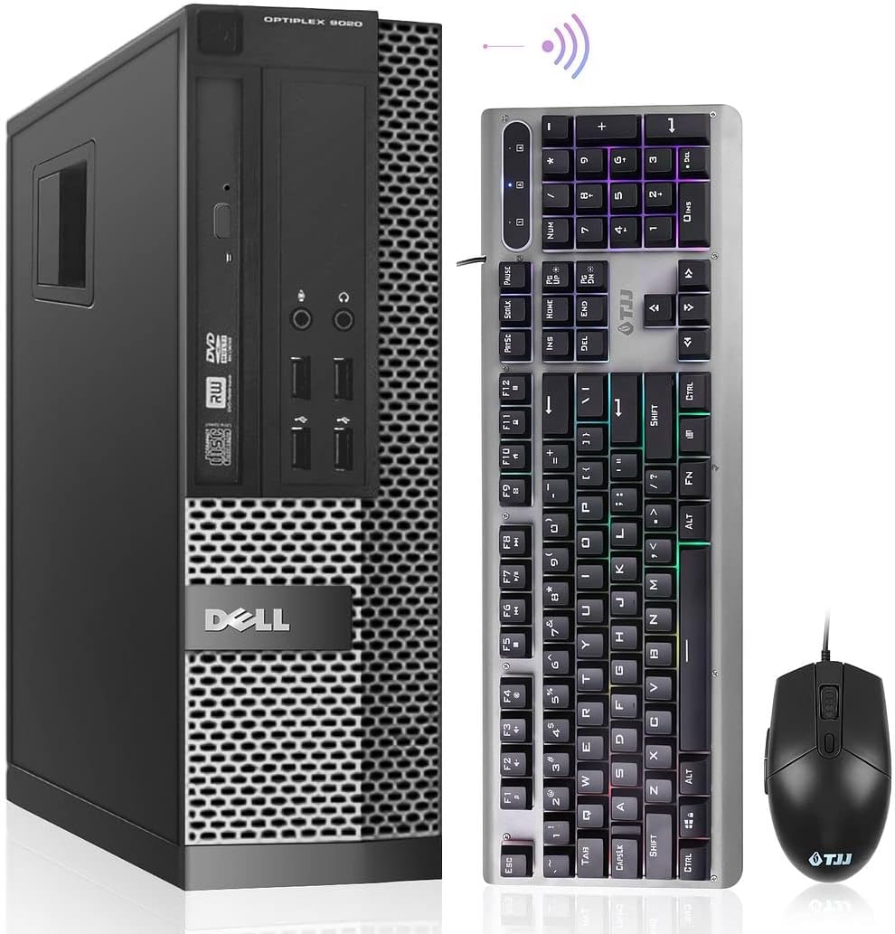 Dell OptiPlex 9020 i7 Desktop Computer,32GB Ram 512GB SSD, Intel Core i7-4790 3.60GHz, AC7260 Built-in WiFi 5, Dual Monitor Support, DVD-RW, Windows 10 Pro 64bit, RGB Keyboard and Mouse (Renewed)