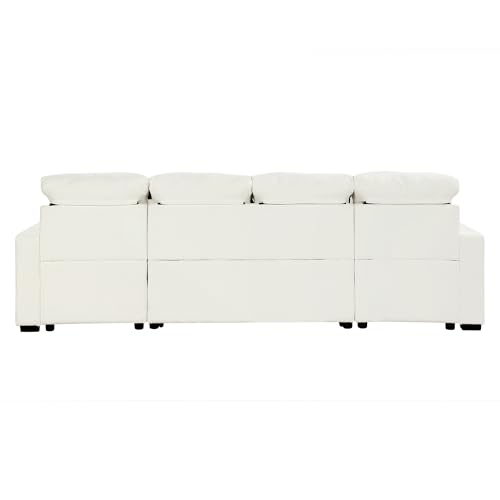 Oversized U-Shaped Sectional Sofa Couch Plush Corduroy Upholstered Modular Deep Seat Sofa&Couch Sectional W/Right Facing Chaise Lounge and 7 Toss Pillows for Home Apartment Living Room Furniture Sets