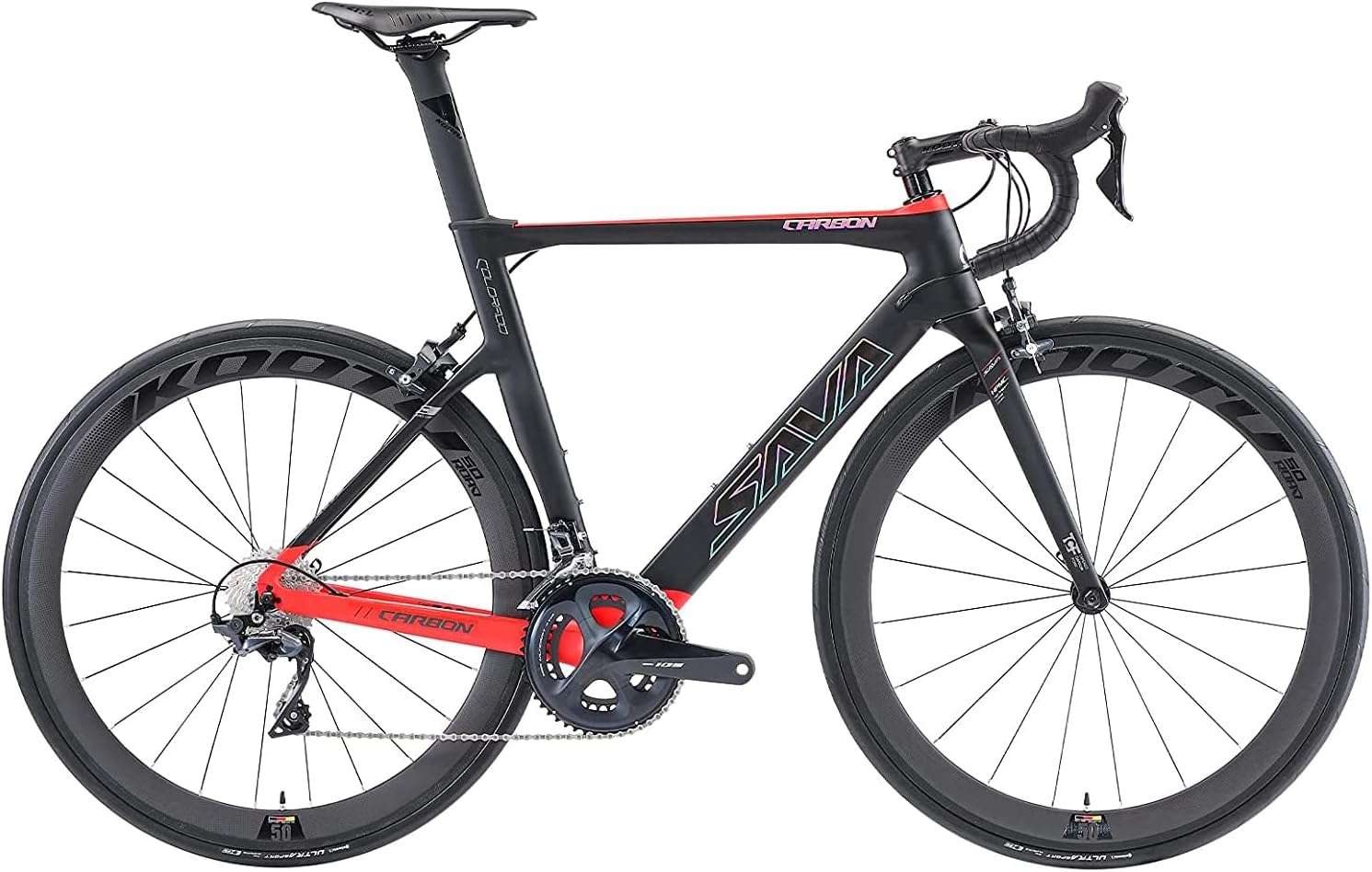Carbon Road Bike, SAVADECK HERD6.0 T800 Carbon Fiber Frame 700C Road Bicycle with Shimano 105 22 Speed Groupset Ultra-Light Carbon Wheelset Seatpost Fork Bicycle
