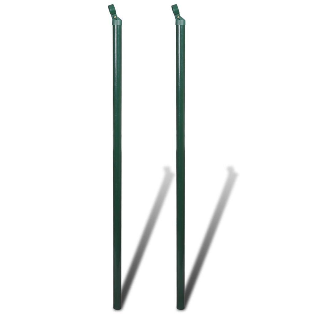 vidaXL Chain Link Fence with Posts Steel 3& 3x22 x 82& Green