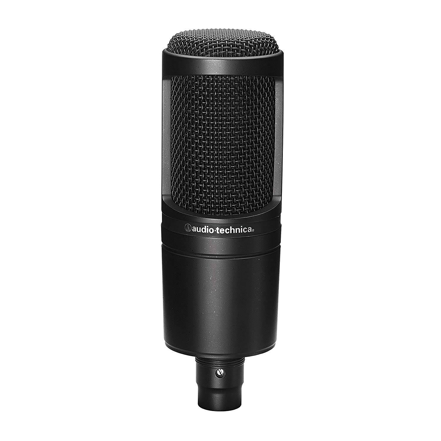 Audio-Technica AT2020 Cardioid Condenser Microphone - Includes - Pop Filter, XLR Cable, Proctective Pouch and 1 - Year Extended