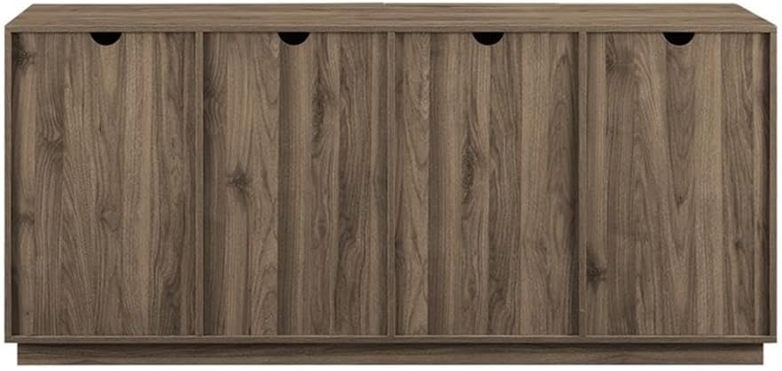 Pemberly Row 70" Modern 4-Door Wood Sideboard in Slate Gray Finish