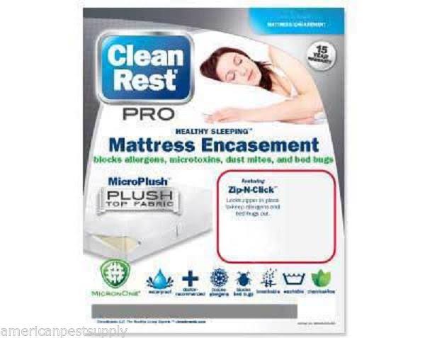 Clean Rest Pro Bed Bug Waterproof Mattress Box Spring Cover Encasement King