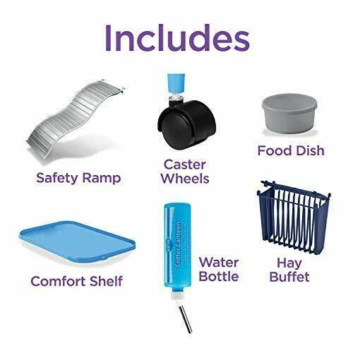Kaytee My First Home Deluxe Guinea Pig 2-Level Cage with Wheels