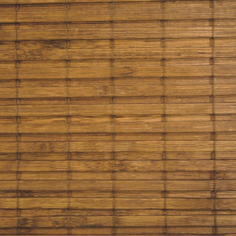 Radiance - Cordless Maple Cape Cod Flatweave Bamboo Roman Shade with Valance 35 in. W x 64 in. L