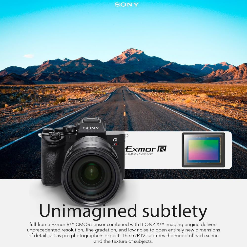 Sony Alpha a7R IV A Full-Frame Mirrorless Camera Bundle with 28-70mm Interchangeable Standard Zoom Lens (2 Items)
